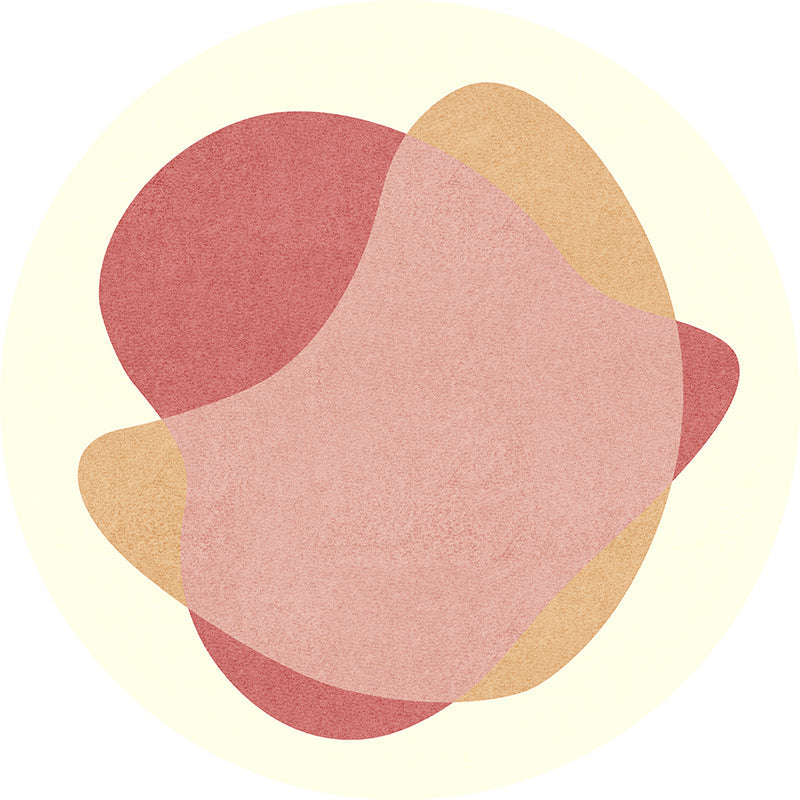 Esthetics Color Block Printed Rug Multicolor Nordic Area Carpet Synthetics Washable Non-Slip Backing Pet Friendly Rug for Home Pink Clearhalo 'Area Rug' 'Rug' 2267093