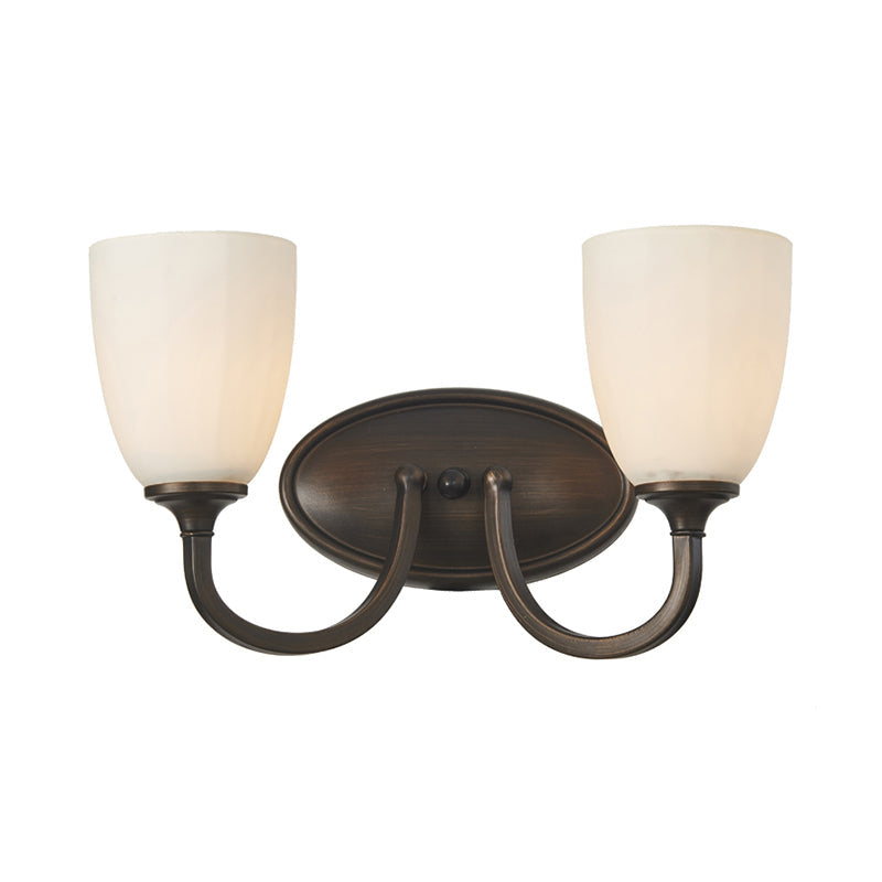 White Dome Wall Light Fixture Retro Milk Glass 1/2-Light Living Room Wall Lamp with Metal Backplate Clearhalo 'Wall Lamps & Sconces' 'Wall Lights' Lighting' 226942