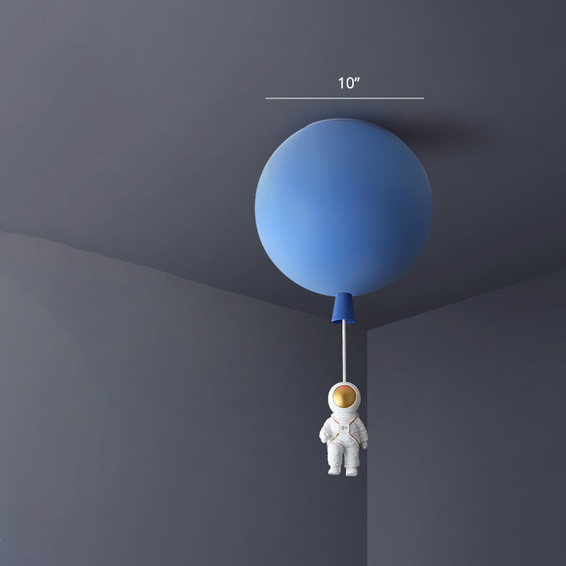 Balloon and Astronaut Ceiling Lamp Kids Acrylic 1 Head Bedroom Pendant Lighting Fixture Blue Clearhalo 'Ceiling Lights' 'Pendant Lights' 'Pendants' Lighting' 2282683_3efed7c8-030e-4b54-8f10-7610478c6d2c