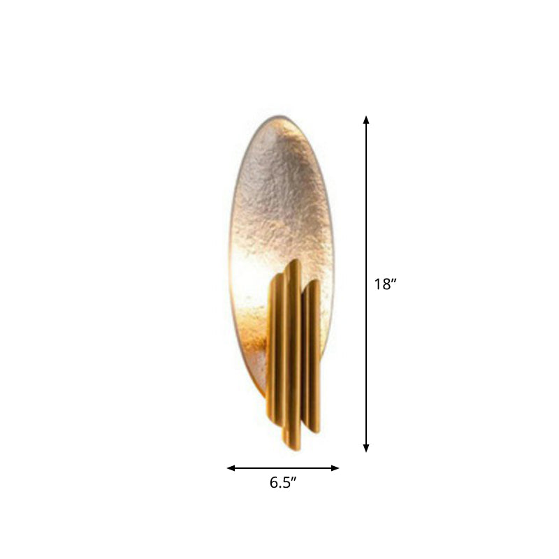 Simplicity Oval Sconce Fixture 2-Light Metal Living Room Wall Mount Lamp with Tube Shade Silver Clearhalo 'Cast Iron' 'Glass' 'Industrial' 'Modern wall lights' 'Modern' 'Tiffany' 'Traditional wall lights' 'Wall Lamps & Sconces' 'Wall Lights' Lighting' 2282990