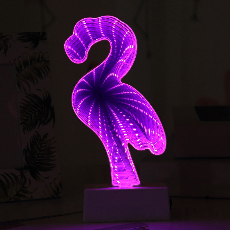 Neon Sign Plastic Nightstand Lamp Cartoon White Battery LED Table Light for Girls Room White Battery Bird Clearhalo 'Night Lights' 'Wall Lights' Lighting' 2283141