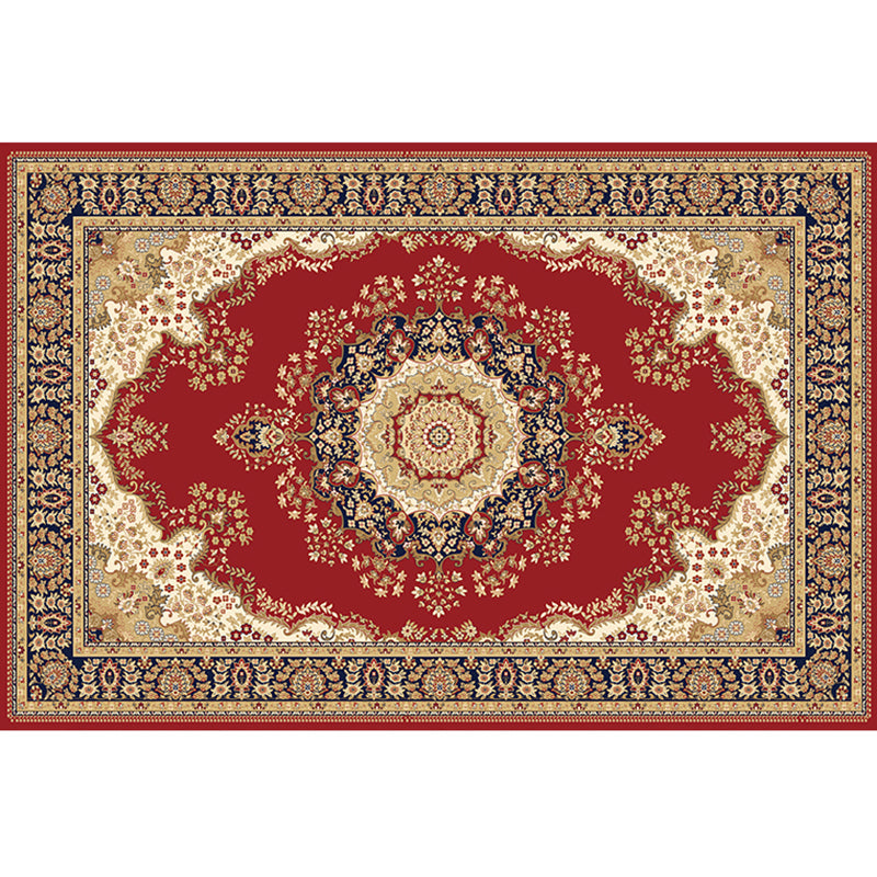 Multi-Color Retro Rug Polyster Geometric Indoor Rug Anti-Slip Backing Pet Friendly Easy Care Carpet for Room Brick Red Clearhalo 'Area Rug' 'Rugs' 'Vintage' Rug' 2285775