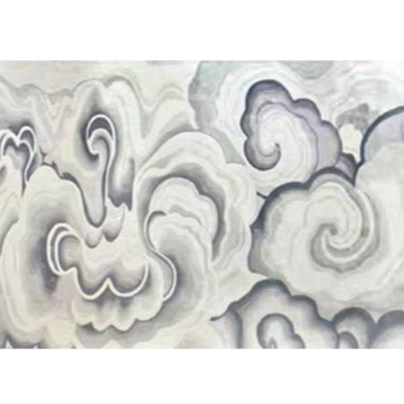 Chinese Living Room Rug Multi Color Printed Area Carpet Lamb Wool Non-Slip Stain-Resistant Indoor Rug Black-Gray Clearhalo 'Area Rug' 'Rug' 2288287