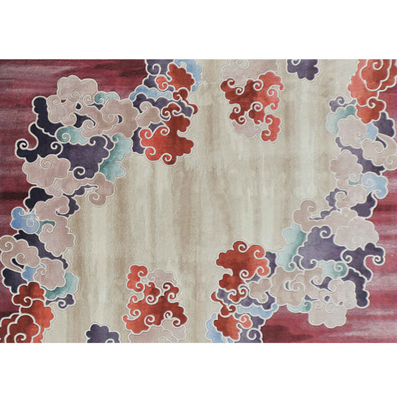 Chinese Living Room Rug Multi Color Printed Area Carpet Lamb Wool Non-Slip Stain-Resistant Indoor Rug Dark Beige Clearhalo 'Area Rug' 'Rug' 2288290