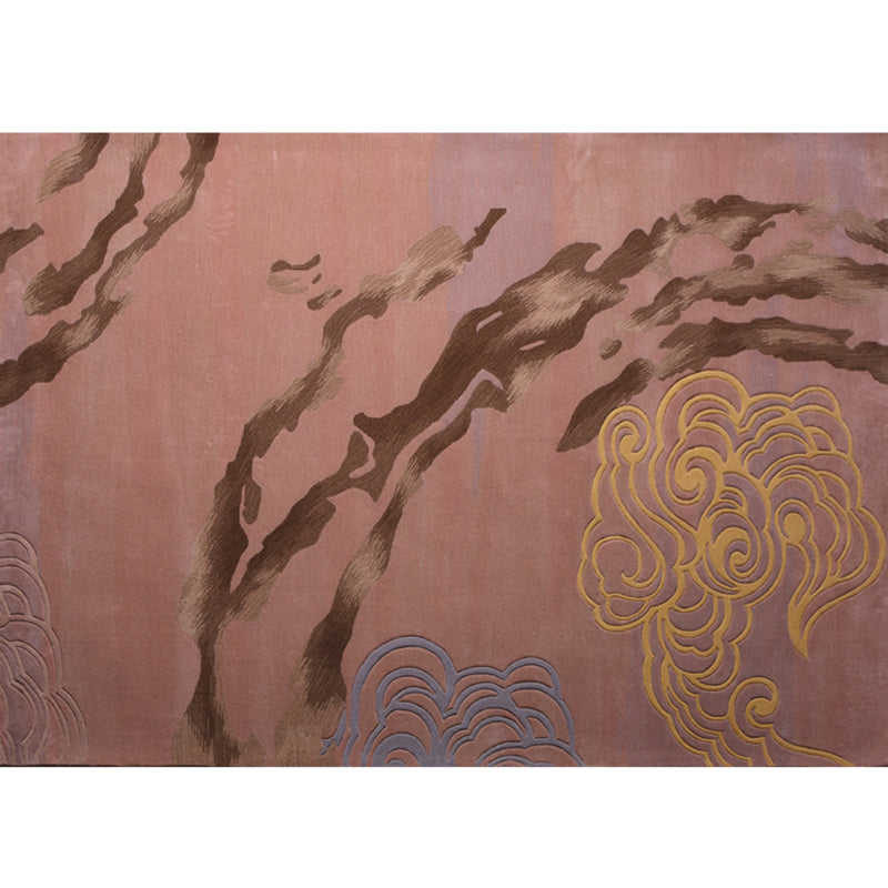 Chinese Living Room Rug Multi Color Printed Area Carpet Lamb Wool Non-Slip Stain-Resistant Indoor Rug Copper Clearhalo 'Area Rug' 'Rug' 2288296