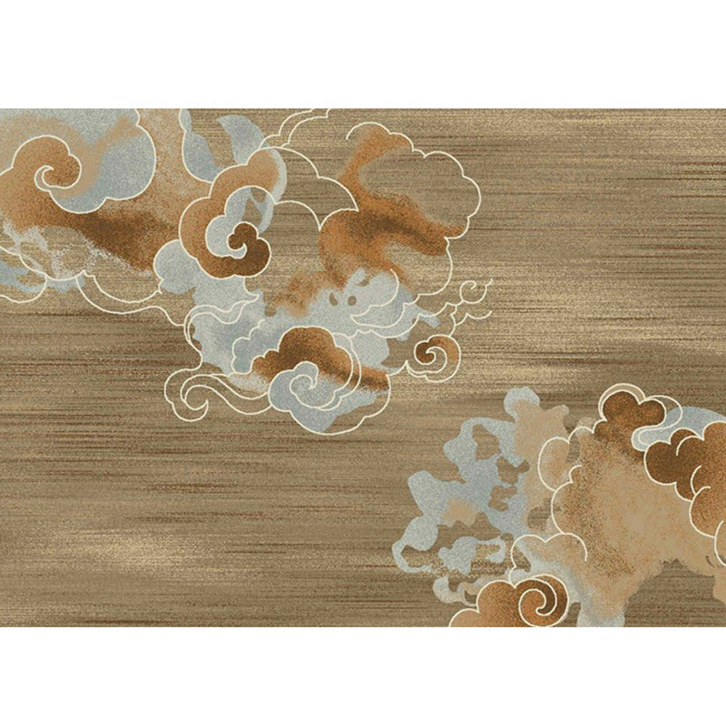 Chinese Living Room Rug Multi Color Printed Area Carpet Lamb Wool Non-Slip Stain-Resistant Indoor Rug Brown Clearhalo 'Area Rug' 'Rug' 2288297