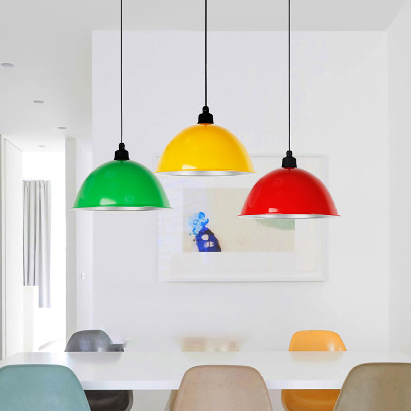 Single-Bulb Bowl Shaped Hanging Light Loft Metallic Suspension Pendant for Dining Room Clearhalo 'Art Deco Pendants' 'Black' 'Cast Iron' 'Ceiling Lights' 'Ceramic' 'Crystal' 'Industrial Pendants' 'Industrial' 'Metal' 'Middle Century Pendants' 'Pendant Lights' 'Pendants' 'Rustic Pendants' 'Tiffany' Lighting' 2289909