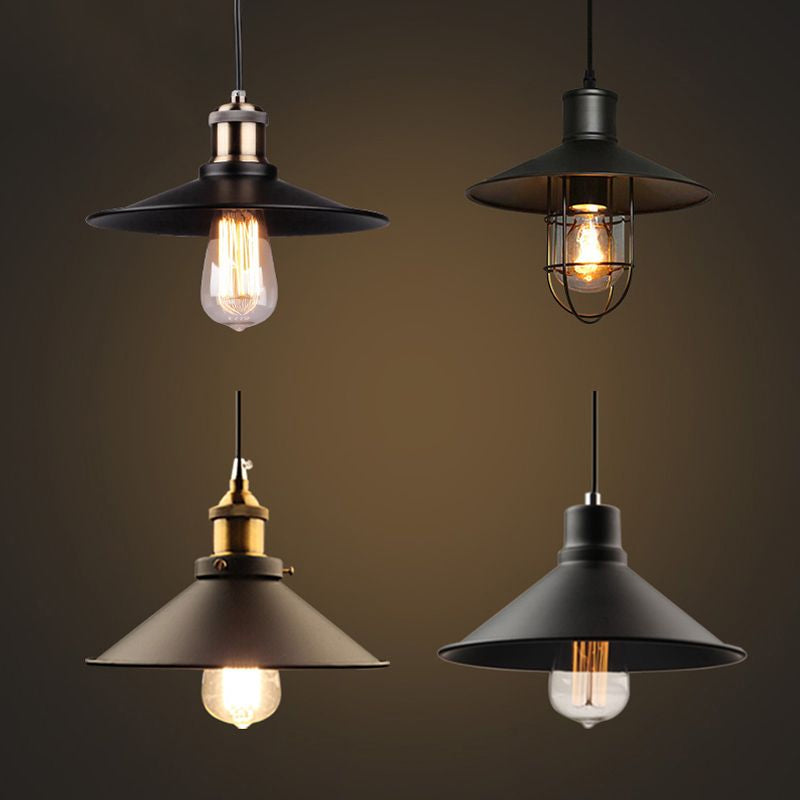 Iron Barn Shaped Pendulum Light Industrial 1 Bulb Dining Room Pendant Light Fixture with Vented Socket Clearhalo 'Art Deco Pendants' 'Black' 'Cast Iron' 'Ceiling Lights' 'Ceramic' 'Crystal' 'Industrial Pendants' 'Industrial' 'Metal' 'Middle Century Pendants' 'Pendant Lights' 'Pendants' 'Rustic Pendants' 'Tiffany' Lighting' 2289920