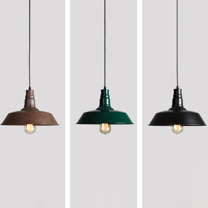 Barn Restaurant Hanging Lamp Industrial Style Iron 1-Light Pendant Light Fixture Clearhalo 'Art Deco Pendants' 'Black' 'Cast Iron' 'Ceiling Lights' 'Ceramic' 'Crystal' 'Industrial Pendants' 'Industrial' 'Metal' 'Middle Century Pendants' 'Pendant Lights' 'Pendants' 'Rustic Pendants' 'Tiffany' Lighting' 2290292