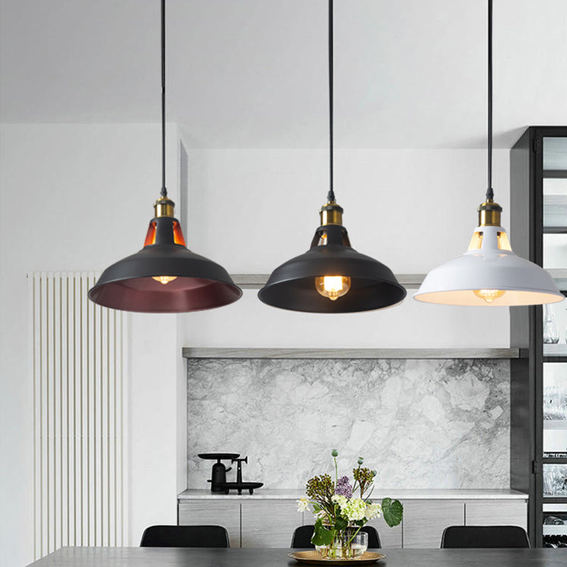 Rustic Pot-Lid Suspension Lighting 1 Head Iron Hanging Light with Venting Hole for Bar Clearhalo 'Art Deco Pendants' 'Black' 'Cast Iron' 'Ceiling Lights' 'Ceramic' 'Crystal' 'Industrial Pendants' 'Industrial' 'Metal' 'Middle Century Pendants' 'Pendant Lights' 'Pendants' 'Rustic Pendants' 'Tiffany' Lighting' 2290300