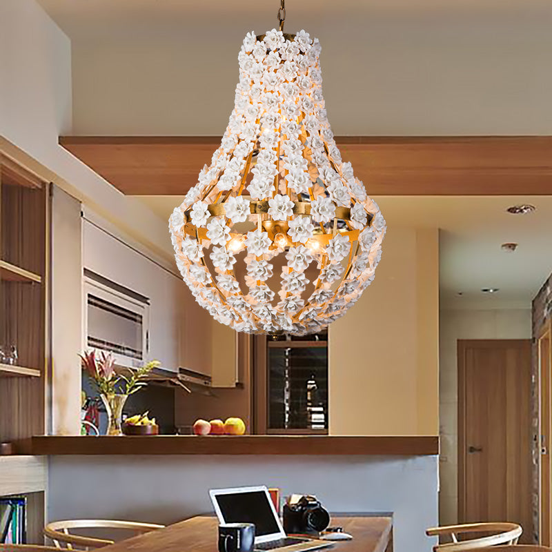 Laser-Cut Chandelier Lamp Nordic Metal 9 Heads 16"/19.5" Wide Silver/Gold Pendant Lighting Fixture with Adjustable Chain Clearhalo 'Ceiling Lights' 'Chandeliers' Lighting' options 229039