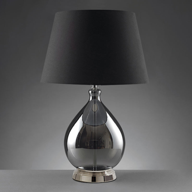 Fabric Empire Shade Table Light Contemporary Single-Bulb Nightstand Lamp for Living Room Clearhalo 'Lamps' 'Table Lamps' Lighting' 2290489