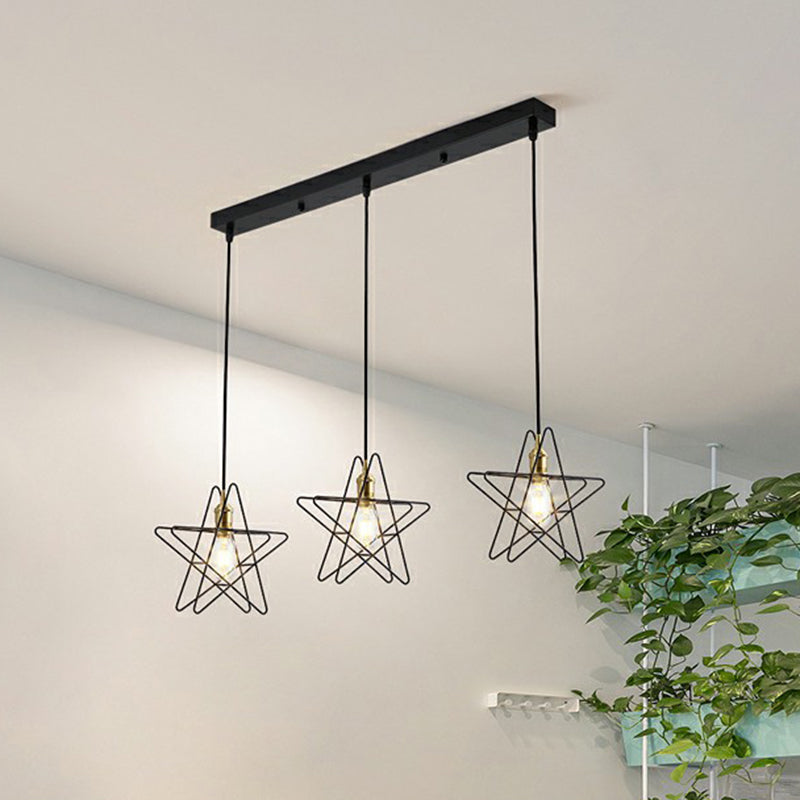 3 Heads Wire Frame Cluster Pendant Light Nordic Metal Hanging Ceiling Light for Dining Room Clearhalo 'Art Deco Pendants' 'Black' 'Cast Iron' 'Ceiling Lights' 'Ceramic' 'Crystal' 'Industrial Pendants' 'Industrial' 'Metal' 'Middle Century Pendants' 'Pendant Lights' 'Pendants' 'Rustic Pendants' 'Tiffany' Lighting' 2294065