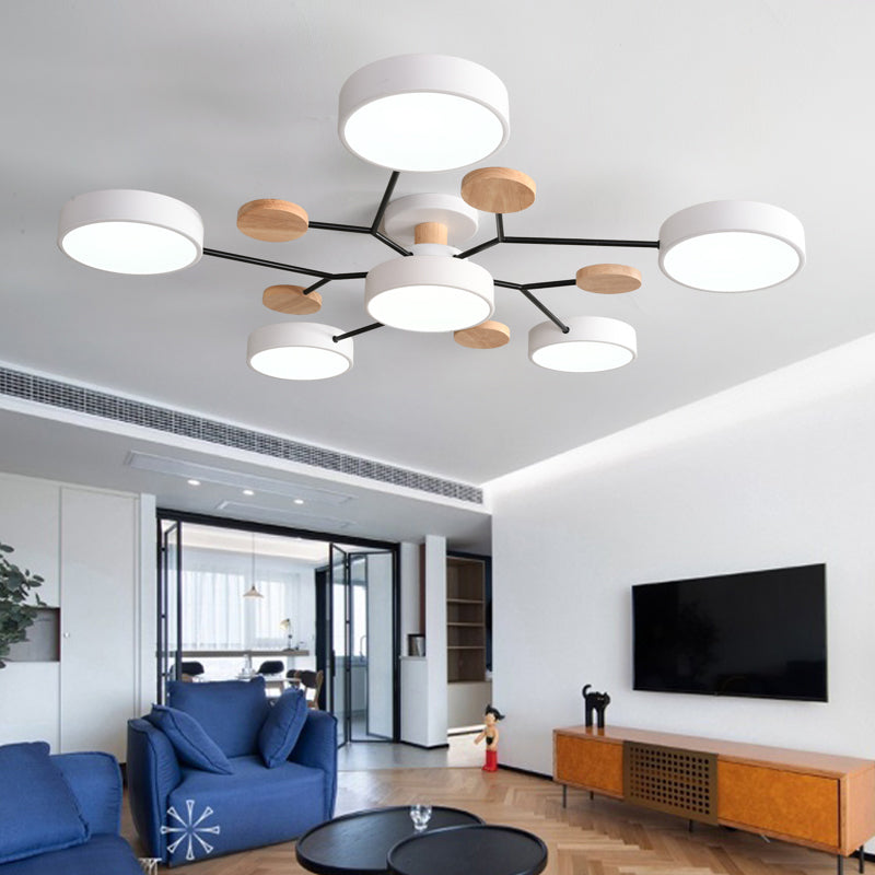 Tree Branch-Like Metal Flush Light Nordic LED Close to Ceiling Light for Bedroom Clearhalo 'Ceiling Lights' 'Close To Ceiling Lights' 'Close to ceiling' 'Semi-flushmount' Lighting' 2294254