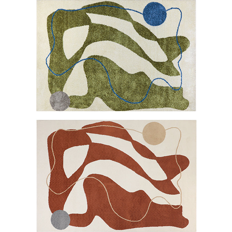 Simplicity Decoration Rug Multi Colored Abstract Print Area Rug Polyster Non-Slip Backing Pet Friendly Carpet Clearhalo 'Area Rug' 'Rug' 2295799