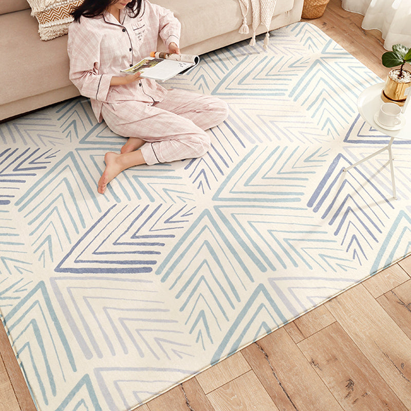 Comfort Living Room Rug Multi Color Painting Pattern Indoor Rug Acrylic Easy Care Pet Friendly Area Carpet Blue Clearhalo 'Area Rug' 'Rug' 2295802