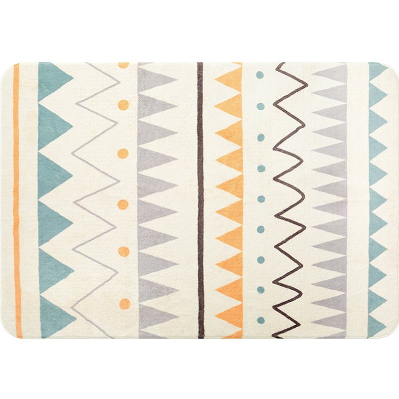 Multi-Color Bedroom Rug Calming Color Block Area Rug Cotton Blend Pet Friendly Easy Care Indoor Rug Yellow-White Clearhalo 'Area Rug' 'Rug' 2295851