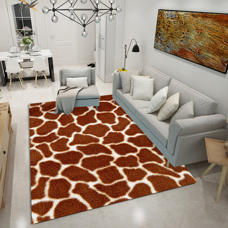 Designer Living Room Rug Multicolor Animal Skin Printed Indoor Rug Non-Slip Washable Carpet Red Brown Clearhalo 'Area Rug' 'Casual' 'Rugs' Rug' 2295865