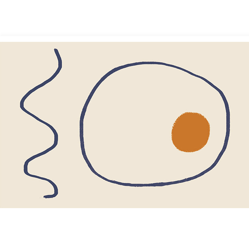 Multi Colored Trendy Rug Cotton Blend Painting Patterned Area Rug Easy Care Pet Friendly Washable Carpet for Bedroom Dark Beige Clearhalo 'Area Rug' 'Rug' 2296074