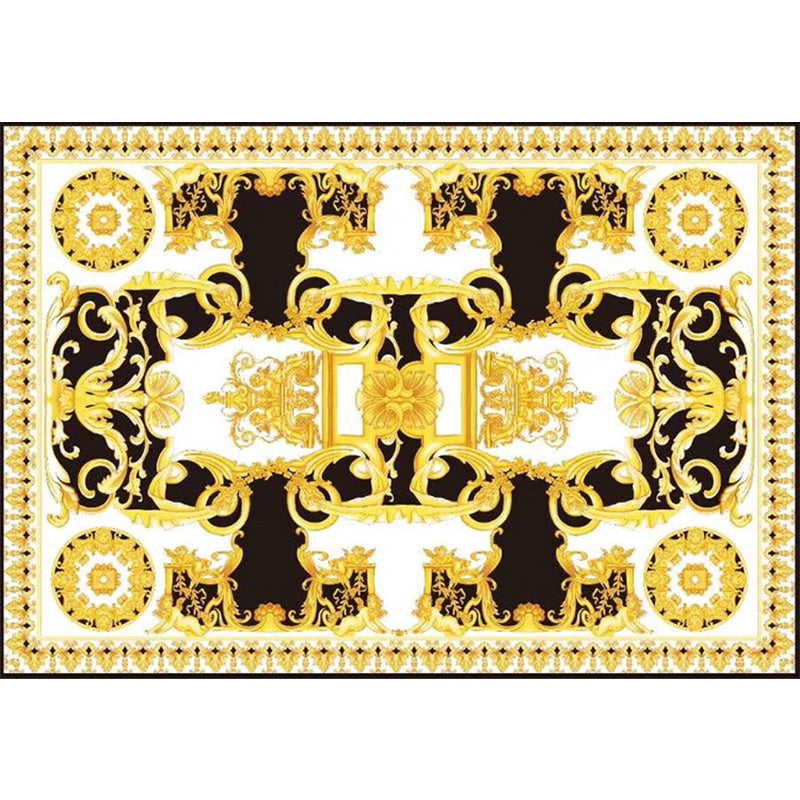 Multi-Color Animal Print Rug Polyster Scandinavian Area Rug Anti-Slip Backing Washable Indoor Rug for Room Gold Clearhalo 'Area Rug' 'Rug' 2296144