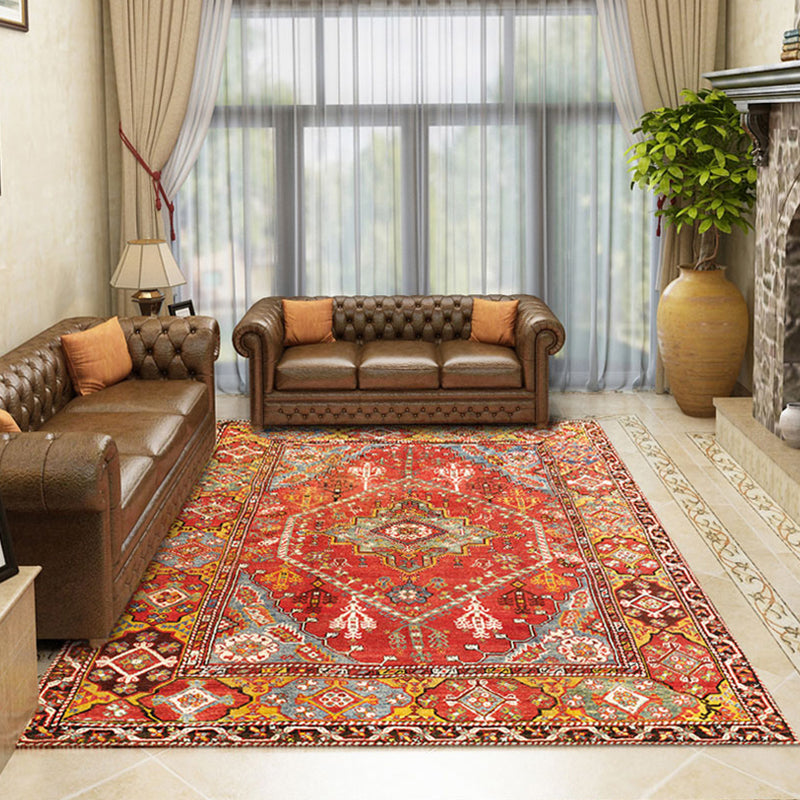 Multicolored Living Room Rug Oriental Geo Patterned Area Carpet Polypropylene Non-Slip Backing Pet Friendly Indoor Rug Clearhalo 'Area Rug' 'Moroccan' 'Rugs' Rug' 2296379