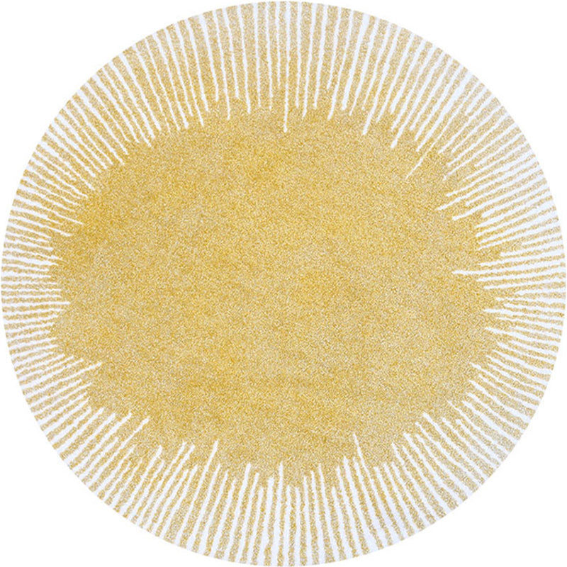 Yellow Contemporary Rug Polypropylene Abstract Printed Area Rug Anti-Slip Backing Washable Area Carpet for Bedroom Clearhalo 'Area Rug' 'Modern' 'Rugs' Rug' 2300615