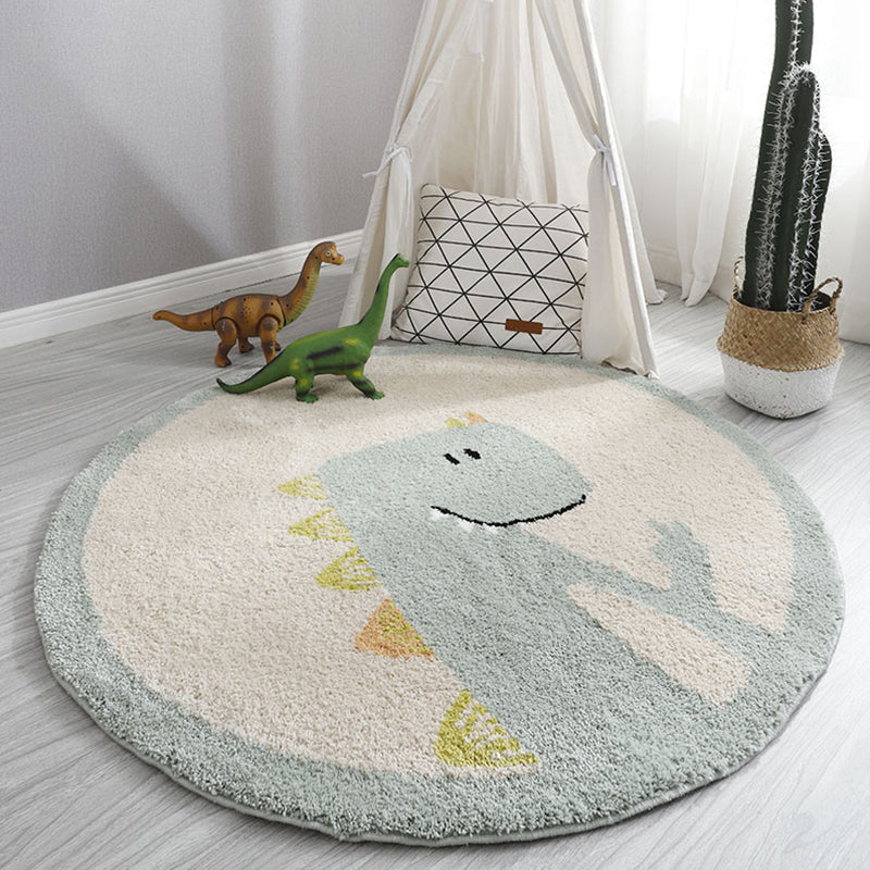 Lovely Kids Bedroom Rug Multi Colored Cartoon Animal Indoor Rug Polyster Non-Slip Machine Washable Area Carpet Green Clearhalo 'Area Rug' 'Rug' 2300805