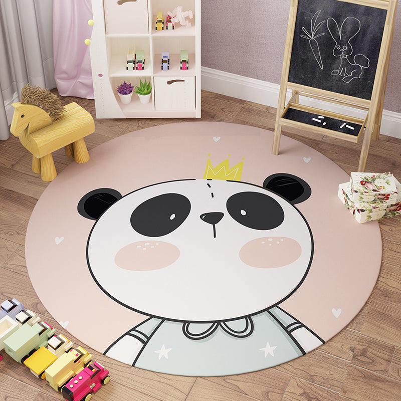 Cute Kids Room Rug Multi Colored Cartoon Printed Indoor Rug Polypropylene Pet Friendly Machine Washable Carpet Nude Pink Clearhalo 'Area Rug' 'Rug' 2300821