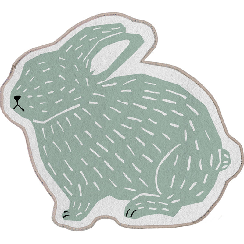 Multi Colored Bedroom Rug Casual Cartoon Animal Indoor Rug Synthetics Anti-Slip Backing Pet Friendly Carpet Dark Army Green Clearhalo 'Area Rug' 'Rug' 2300897