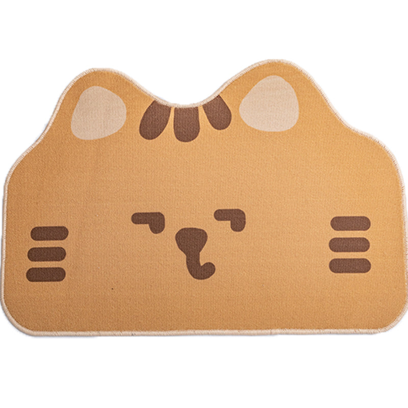 Multi Colored Bedroom Rug Casual Cartoon Animal Indoor Rug Synthetics Anti-Slip Backing Pet Friendly Carpet Yellow-Brown Clearhalo 'Area Rug' 'Rug' 2300899