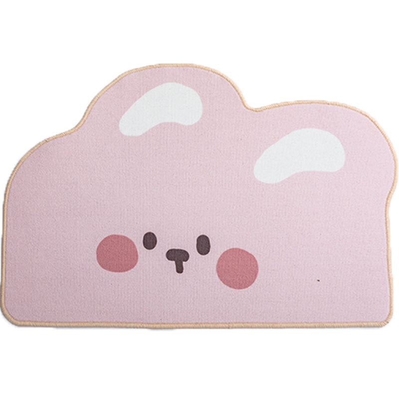 Multi Colored Bedroom Rug Casual Cartoon Animal Indoor Rug Synthetics Anti-Slip Backing Pet Friendly Carpet Light Pink Clearhalo 'Area Rug' 'Rug' 2300900