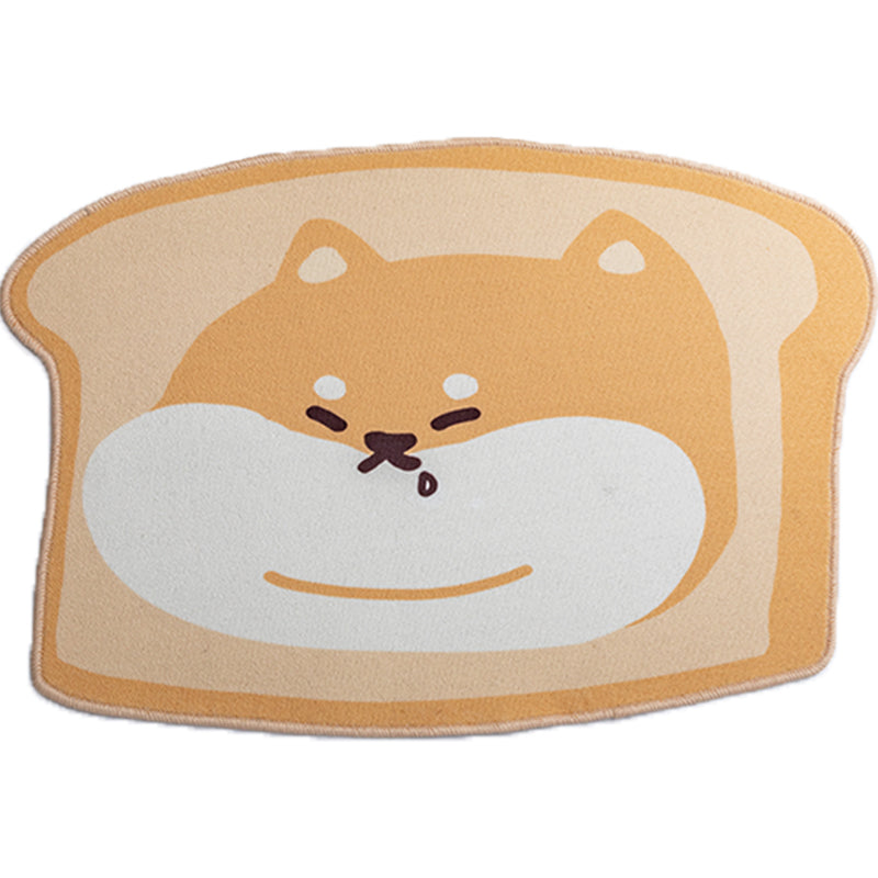 Multi Colored Bedroom Rug Casual Cartoon Animal Indoor Rug Synthetics Anti-Slip Backing Pet Friendly Carpet Yellow Clearhalo 'Area Rug' 'Rug' 2300901