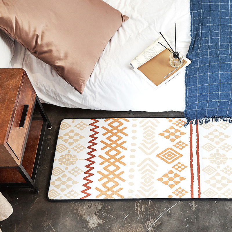 Moroccan Bedroom Rug Multi Colored Tribal Print Area Carpet Polypropylene Non-Slip Washable Easy Care Rug Clearhalo 'Area Rug' 'Moroccan' 'Rugs' Rug' 2300976