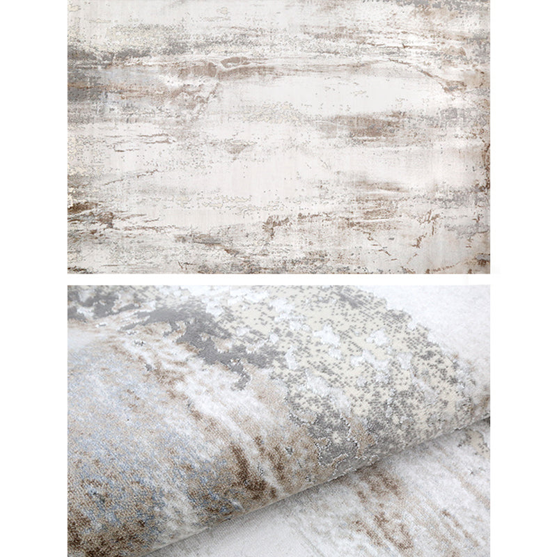 Industrial Living Room Rug Multi Colored Abstract Printed Indoor Rug Polyster Easy Care Pet Friendly Area Carpet Silver Gray Clearhalo 'Area Rug' 'Rug' 2301050