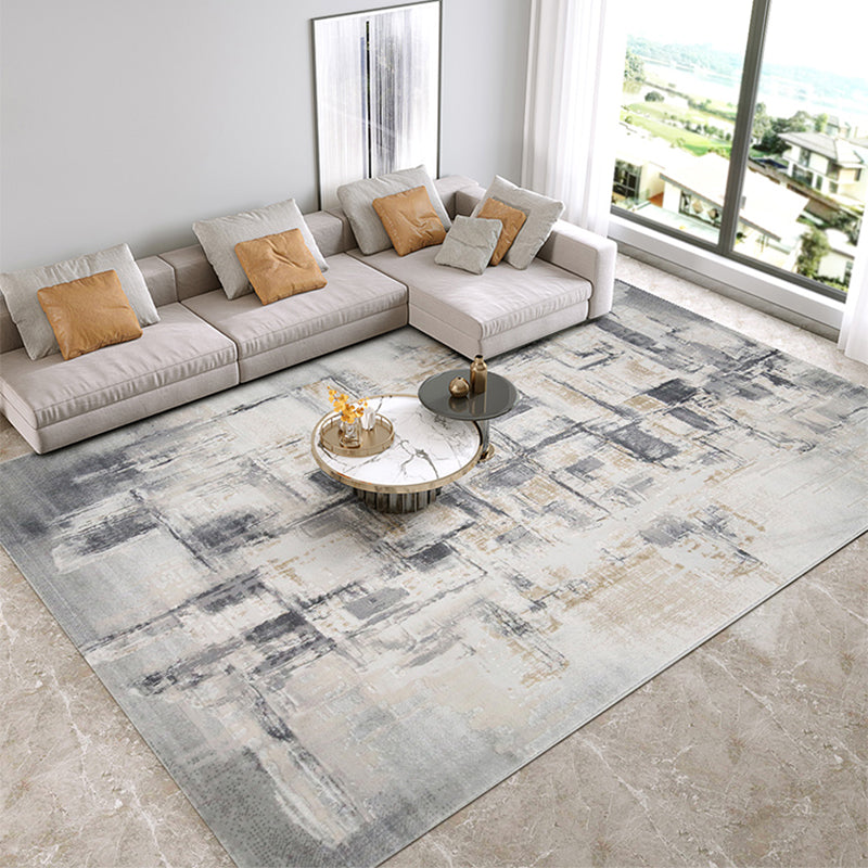 Cyberpunk Living Room Rug Multi Colored Abstract Patterned Area Carpet Polyster Easy Care Pet Friendly Indoor Rug Clearhalo 'Area Rug' 'Rug' 2301064