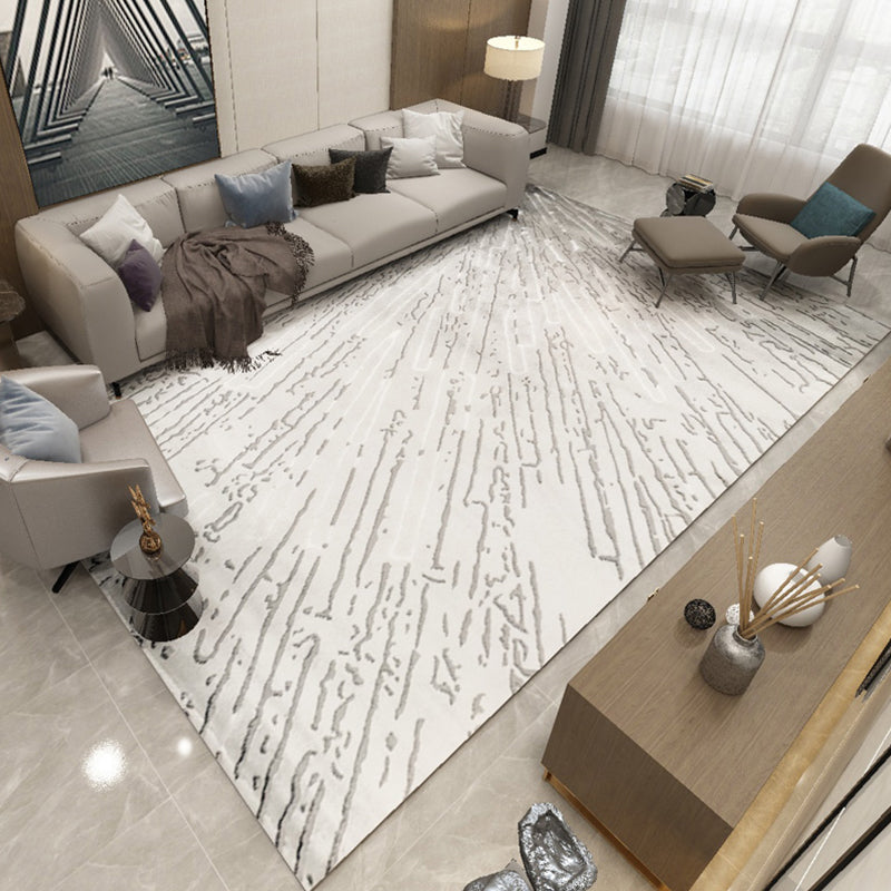 Simple Multicolor Luxury Rug Polyster Abstract Printed Indoor Rug Easy Care Pet Friendly Washable Area Carpet for Parlor White-Gray Clearhalo 'Area Rug' 'Rug' 2301161
