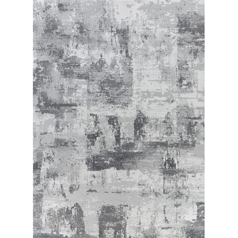 Glam Living Room Rug Multi Colored Abstract Printed Indoor Rug Cotton Blend Anti-Slip Pet Friendly Area Carpet Grey Clearhalo 'Area Rug' 'Rug' 2301178