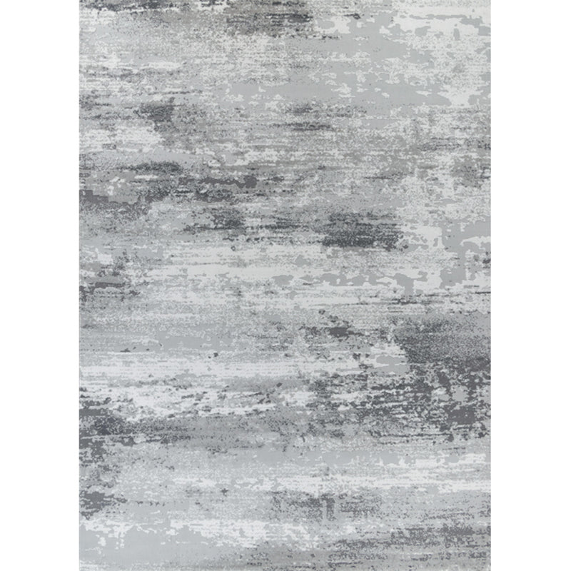 Glam Living Room Rug Multi Colored Abstract Printed Indoor Rug Cotton Blend Anti-Slip Pet Friendly Area Carpet Smoke Gray Clearhalo 'Area Rug' 'Rug' 2301182
