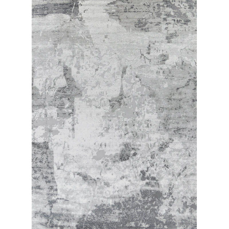 Glam Living Room Rug Multi Colored Abstract Printed Indoor Rug Cotton Blend Anti-Slip Pet Friendly Area Carpet Black-Gray Clearhalo 'Area Rug' 'Rug' 2301184