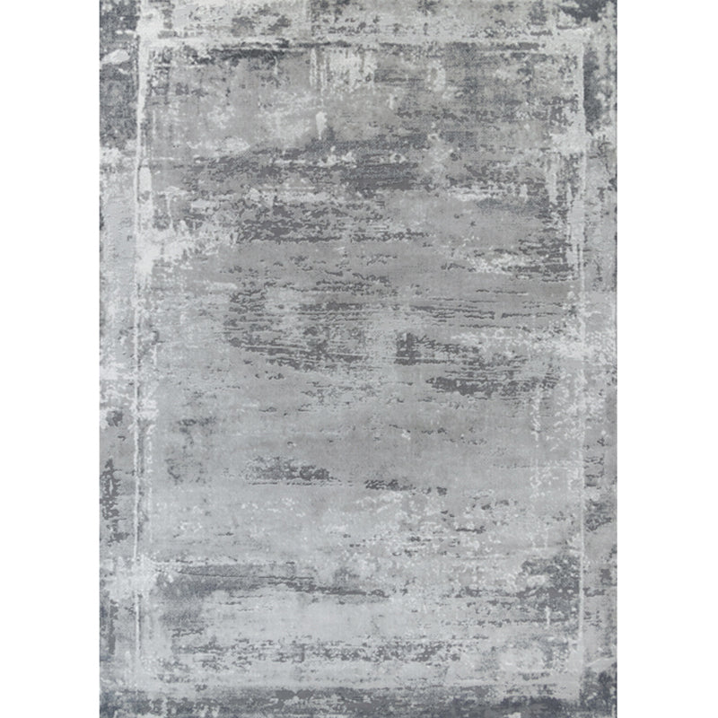 Glam Living Room Rug Multi Colored Abstract Printed Indoor Rug Cotton Blend Anti-Slip Pet Friendly Area Carpet Light Gray-Black Clearhalo 'Area Rug' 'Rug' 2301186
