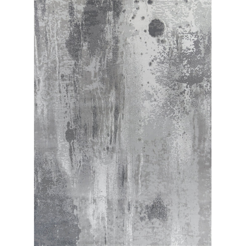 Glam Living Room Rug Multi Colored Abstract Printed Indoor Rug Cotton Blend Anti-Slip Pet Friendly Area Carpet Dark Gray-White Clearhalo 'Area Rug' 'Rug' 2301187