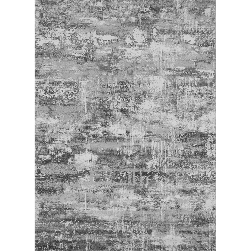 Glam Living Room Rug Multi Colored Abstract Printed Indoor Rug Cotton Blend Anti-Slip Pet Friendly Area Carpet White-Black Clearhalo 'Area Rug' 'Rug' 2301196