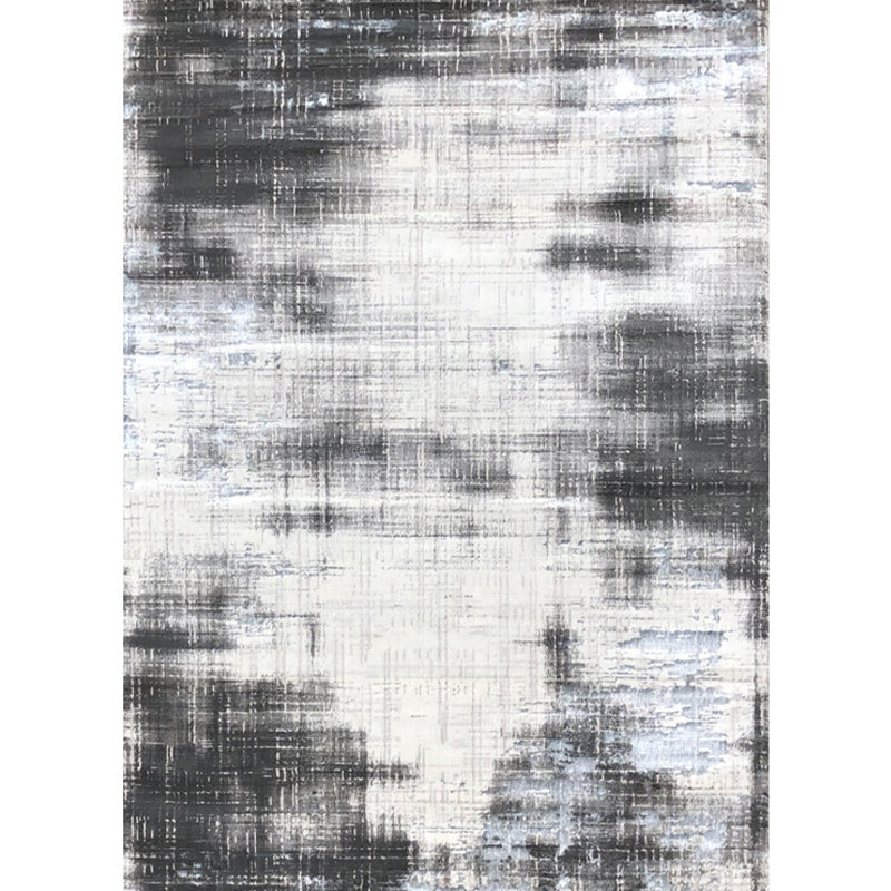 Industrial Living Room Rug Multi Color Abstract Print Carpet Cotton Blend Easy Care Machine Washable Area Rug Black-White 5'3" x 7'7" Clearhalo 'Area Rug' 'Rug' 2301280