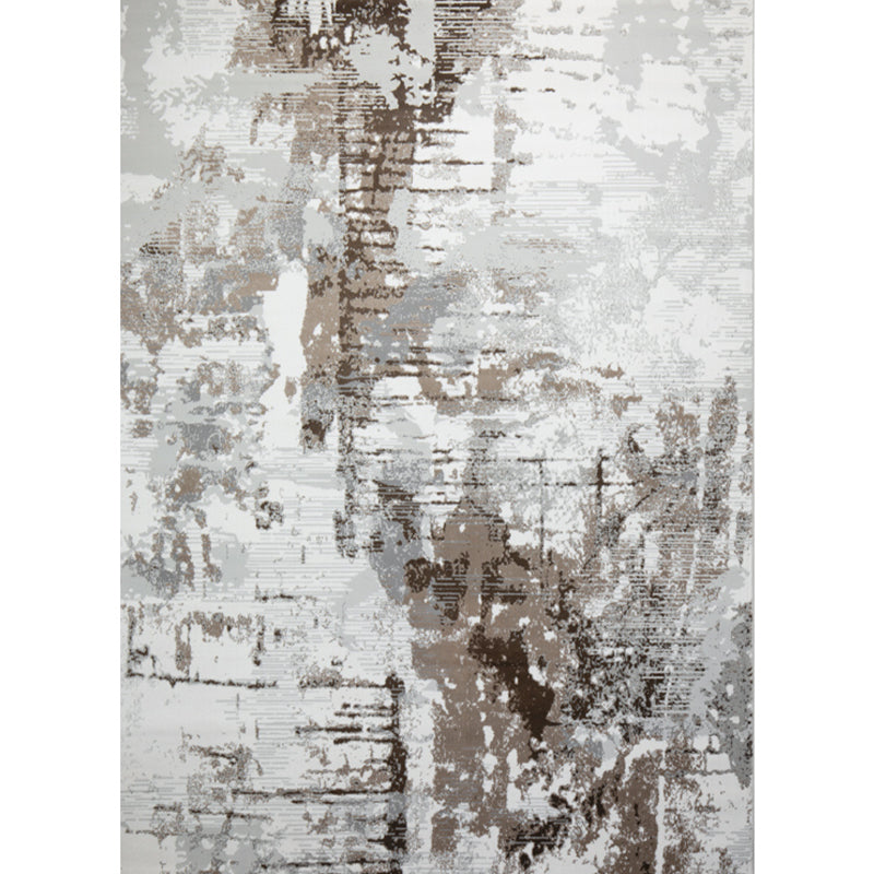 Industrial Living Room Rug Multi Color Abstract Print Carpet Cotton Blend Easy Care Machine Washable Area Rug Dark Brown 6'7" x 9'6" Clearhalo 'Area Rug' 'Rug' 2301284
