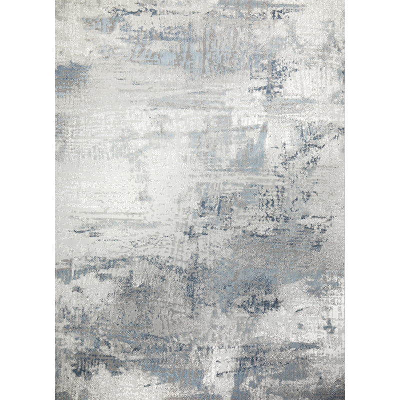 Industrial Living Room Rug Multi Color Abstract Print Carpet Cotton Blend Easy Care Machine Washable Area Rug Silver Gray Clearhalo 'Area Rug' 'Rug' 2301285