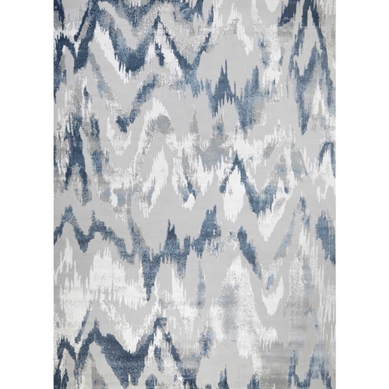 Industrial Living Room Rug Multi Color Abstract Print Carpet Cotton Blend Easy Care Machine Washable Area Rug Gray-Blue Clearhalo 'Area Rug' 'Rug' 2301288