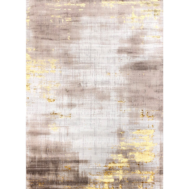 Industrial Living Room Rug Multi Color Abstract Print Carpet Cotton Blend Easy Care Machine Washable Area Rug Light Gold Clearhalo 'Area Rug' 'Rug' 2301289