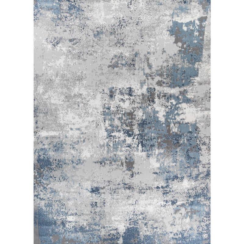 Industrial Living Room Rug Multi Color Abstract Print Carpet Cotton Blend Easy Care Machine Washable Area Rug Gray-White Clearhalo 'Area Rug' 'Rug' 2301295