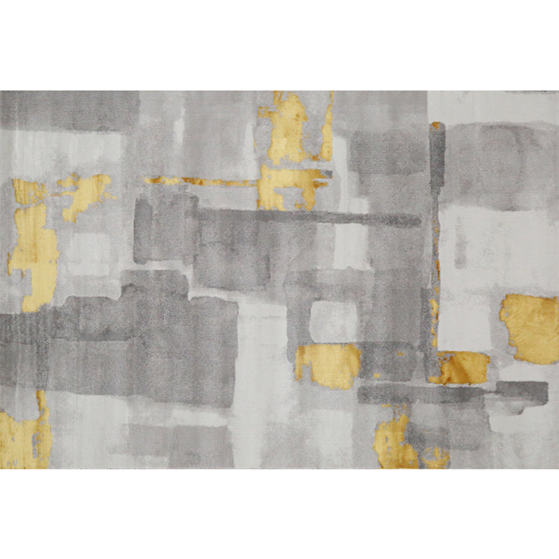 Nordic Abstract Pattern Rug Multi Color Polypropylene Indoor Rug Easy Care Pet Friendly Area Carpet for Living Room Yellow-Gray Clearhalo 'Area Rug' 'Rug' 2301388