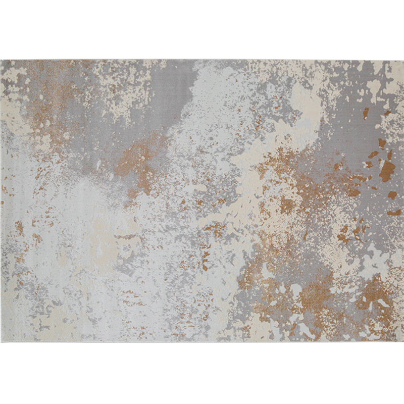 Comfort Living Room Rug Multi Colored Abstract Printed Indoor Rug Cotton Blend Non-Slip Backing Easy Care Area Carpet Light Gray 5'3" x 7'7" Clearhalo 'Area Rug' 'Rug' 2301461